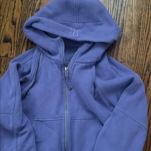 lululemon Purple full zip cropped scuba